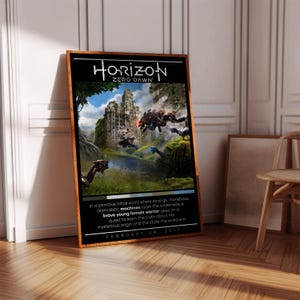 Horizon Zero Dawn Poster Print | Gaming Poster | 3 Colors | Gaming Decor | Video Game Poster | Gaming Gift | Video Game Print | Gaming Cover