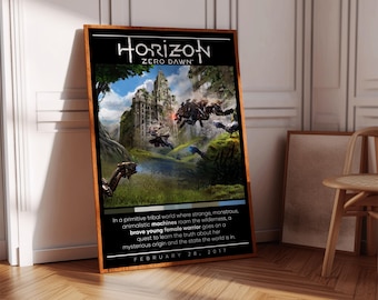 Horizon Zero Dawn Poster Print | Gaming Poster | 3 Colors | Gaming Decor | Video Game Poster | Gaming Gift | Video Game Print | Gaming Cover