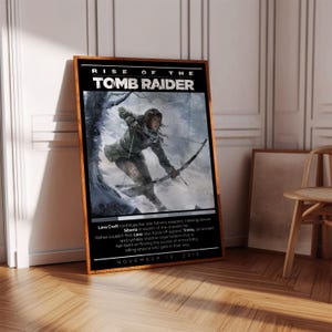 Rise of Tomb Raider Poster Print | Gaming Poster | 3 Colors | Gaming Decor | Video Game Poster | Gaming Gift, Video Game Print, Gaming Cover