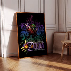The Legend of Zelda Majora&#39;s Mask Poster Print | Gaming Poster | Gaming Decor | Video Game Poster | Gaming Gift | Video Game Print