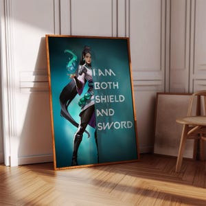 Valorant Sage Poster Print | Gaming Poster | 3 Colors | Gaming Decor | Video Game Poster | Gaming Gift | Video Game Print | Gaming Cover