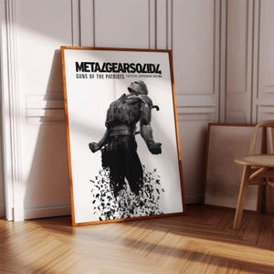 Metal Gear Solid 4 Poster Print | Gaming Poster | Gaming Decor | Video Game Poster | Gaming Gift | Video Game Print | Gaming Cover