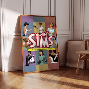 Impresión de póster de Los Sims / Póster de juegos / Decoración de juegos / Póster de videojuegos / Regalo de juegos / Impresión de videojuegos / Portada de juegos / Impresión de juegos
