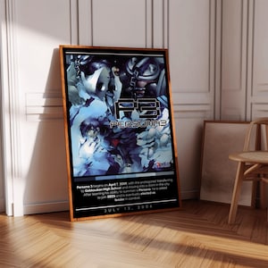 Persona 3 Poster Print | Gaming Poster | 3 Colors | Gaming Decor | Video Game Poster | Gaming Gift | Video Game Print | Gaming Cover