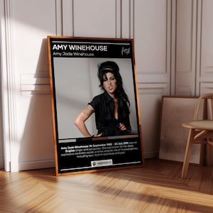 Amy Winehouse Poster Print | Artist Poster | 3 Colors | Artist Decor | Music Poster Print | Music Gift | Pop Music Poster | Music Decor
