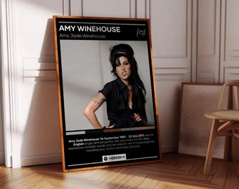 Póster de Amy Winehouse, póster de artista, 3 colores, decoración de artista, póster musical, regalo musical, póster de música pop, decoración musical