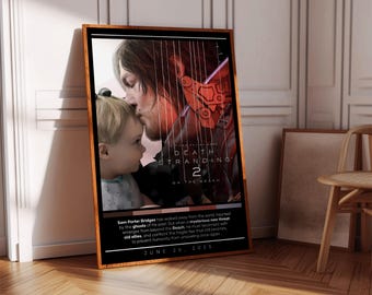 Póster de Death Stranding 2, póster de videojuegos, 3 colores, decoración de videojuegos, póster de videojuegos, regalo de videojuegos, impresión de videojuegos, portada de videojuegos