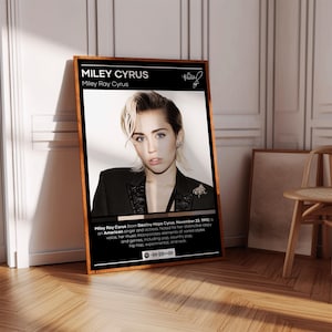 Miley Cyrus Poster Print | Artist Poster | 3 Colors | Artist Decor | Music Poster Print | Music Gift | Pop Music Poster | Music Decor