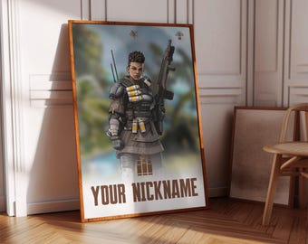 Apex Legends Bangalore Poster Print | Gaming Poster | 3 Colors | Gaming Decor | Video Game Poster | Gaming Gift | Video Game Print