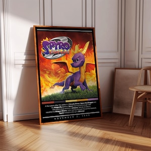 Spyro 2 Ripto&#39;s Rage Poster Print | Gaming Poster | 3 Colors | Gaming Decor | Video Game Poster | Gaming Gift | Video Game Print