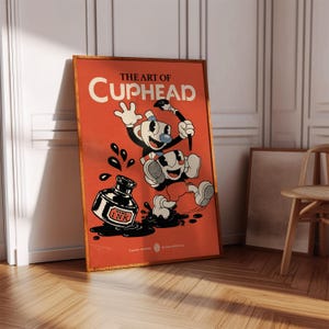 Cuphead Poster Print | Gaming Poster | Gaming Decor | Video Game Poster | Gaming Gift | Video Game Print | Gaming Cover | Gaming Print