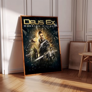 Deus Ex Mankind Divided Poster Print | Gaming Poster | Gaming Decor | Video Game Poster | Gaming Gift | Video Game Print | Gaming Cover