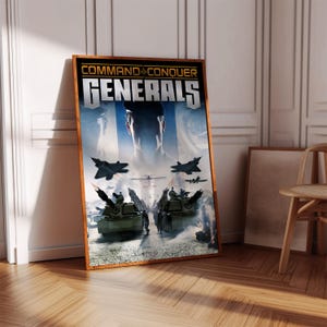 Command and Conquer Generals Poster Print | Gaming Poster | Gaming Decor | Video Game Poster | Gaming Gift | Video Game Print | Gaming Cover