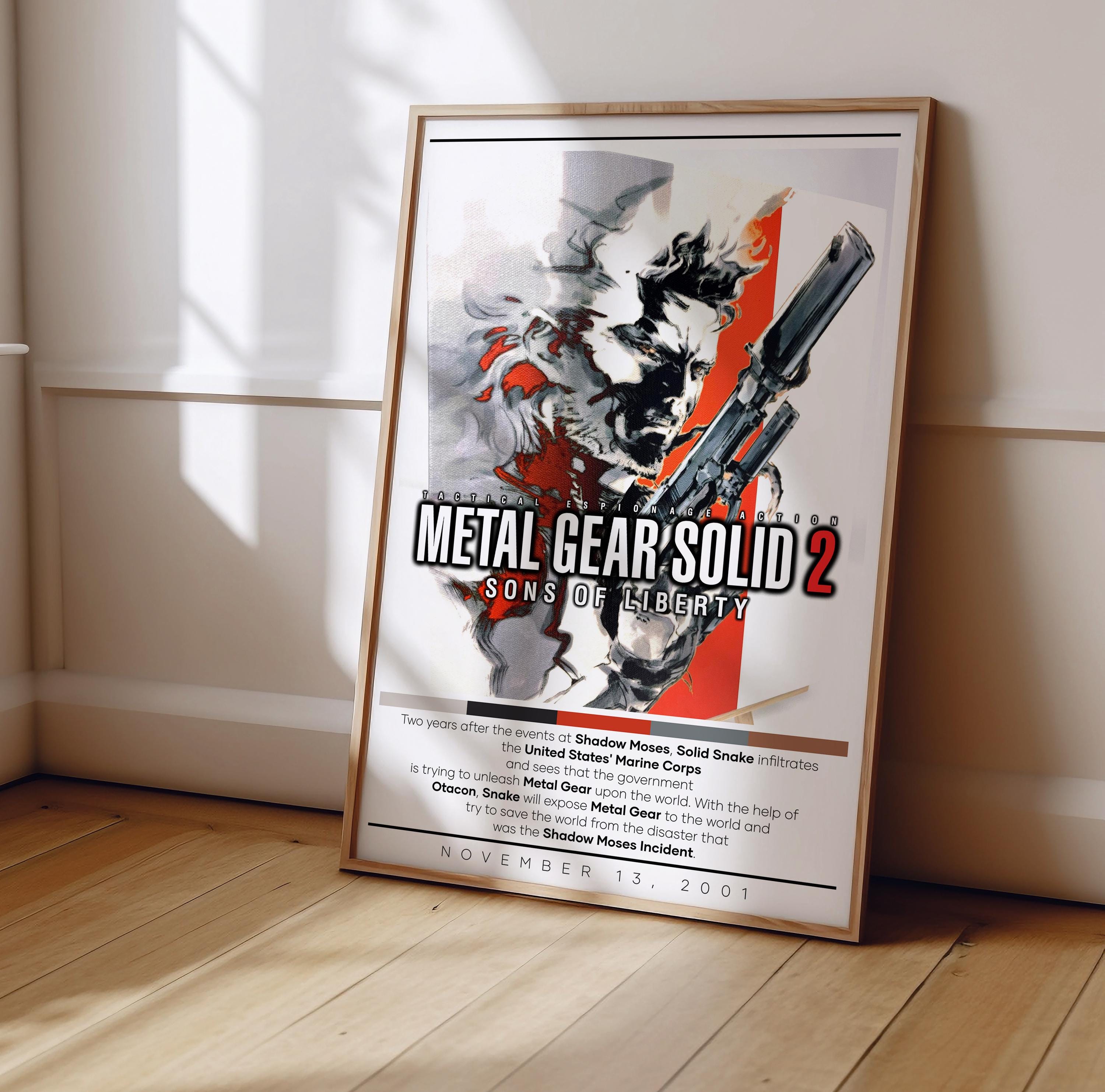 Metal Gear Solid 2 Sons of Liberty Poster Print | Gaming Poster