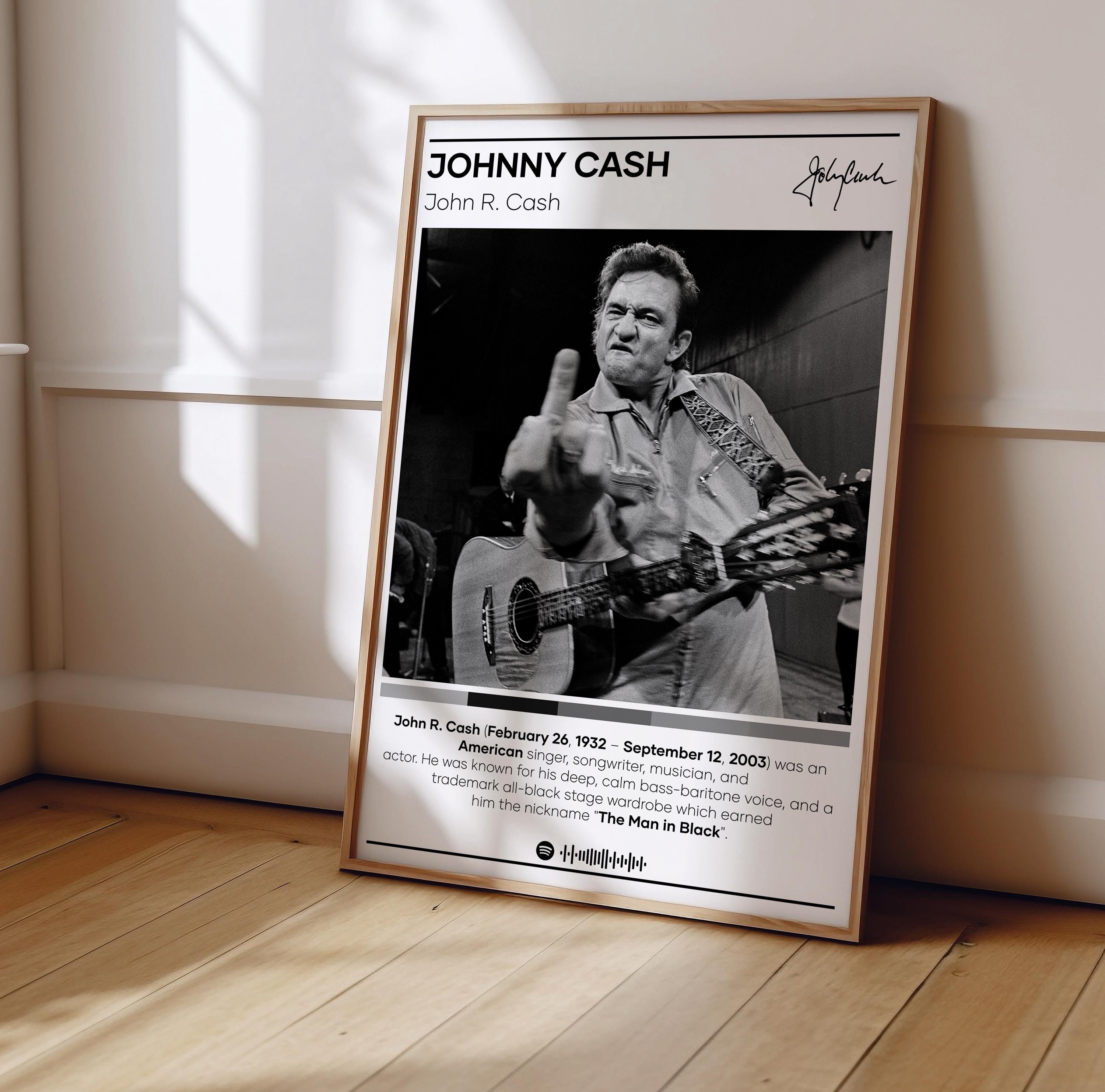 Johnny Cash Poster Print | Artist Poster | 3 Colors | Artist Decor ...