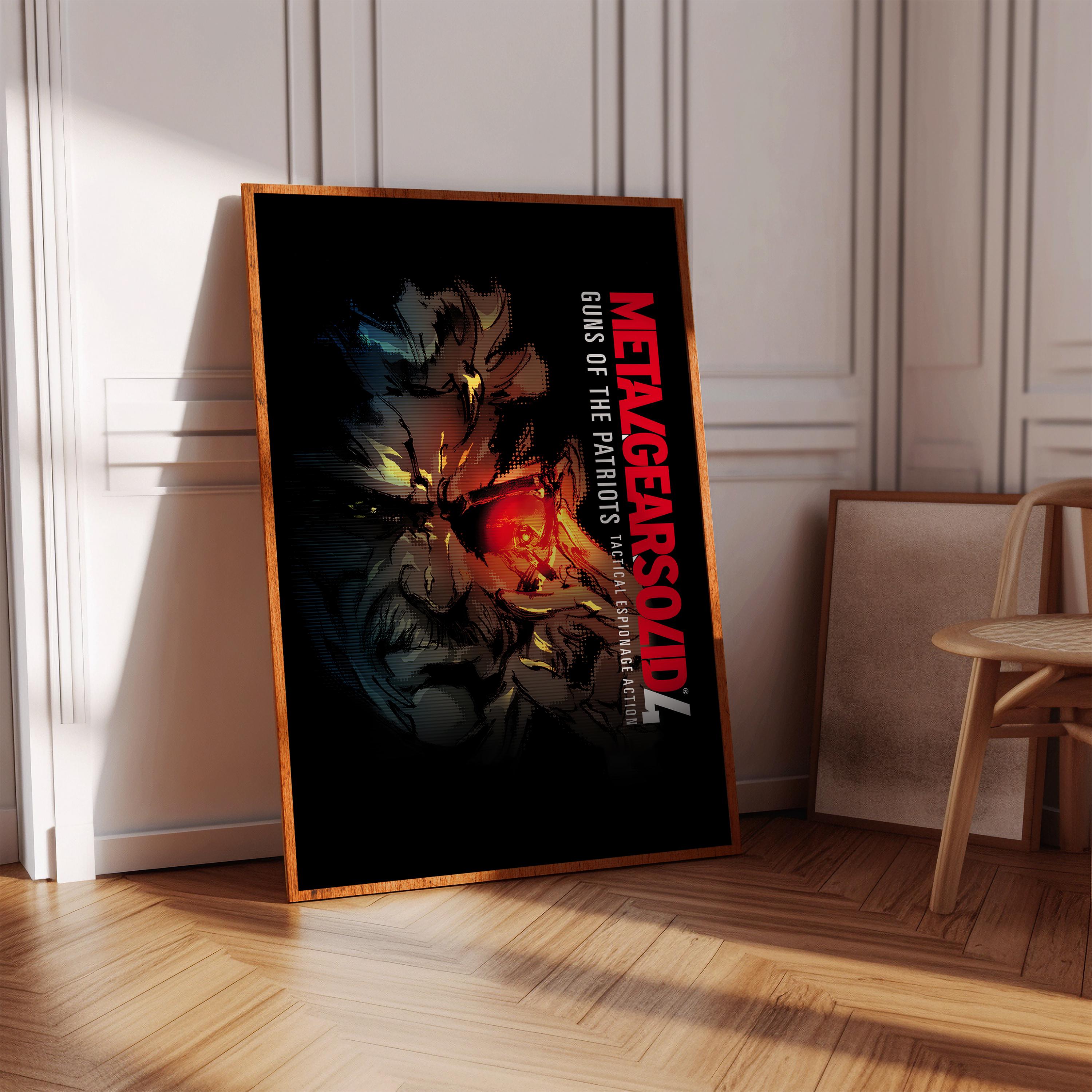 Metal Gear Solid 4 Poster Print | Gaming Poster | Gaming Decor | Video Game Poster | Gaming Gift | Video Game Print | Gaming Cover