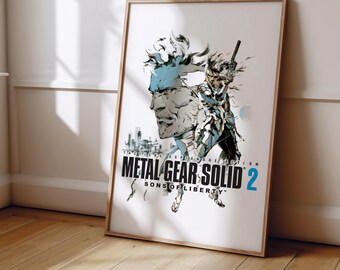 Metal Gear Solid 2 Poster Print | Gaming Poster | Gaming Decor
