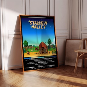 Stardew Valley Poster Print | Gaming Poster | 3 Colors | Gaming Decor | Video Game Poster | Gaming Gift | Video Game Print | Gaming Cover
