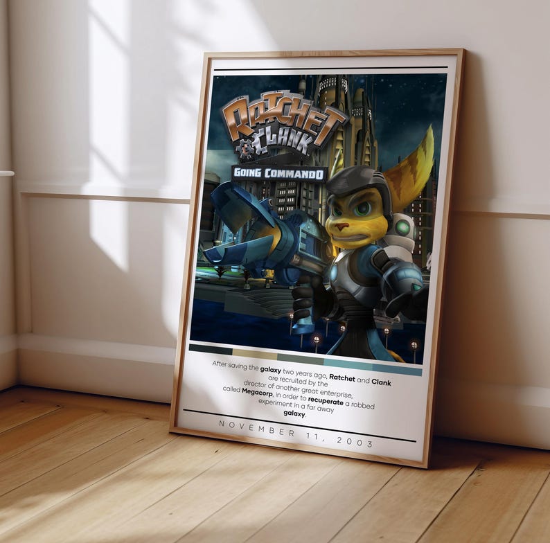 Ratchet and Clank Going Commando Poster Print | Gaming Poster | 3 ...