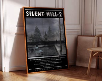Silent Hill 2 Poster Print | Gaming Poster | 3 Colors | Gaming Decor | Video Game Poster | Gaming Gift | Video Game Print | Gaming Cover