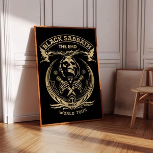 Impresión de póster de Black Sabbath / Impresión de póster de revista / Arte de portada de revista / Impresión de póster de música, Regalo de música, Póster de música metal, Portada de revista