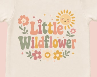 Little Wildflower Baby Girl Onesie | Organic Cotton Floral Bodysuit