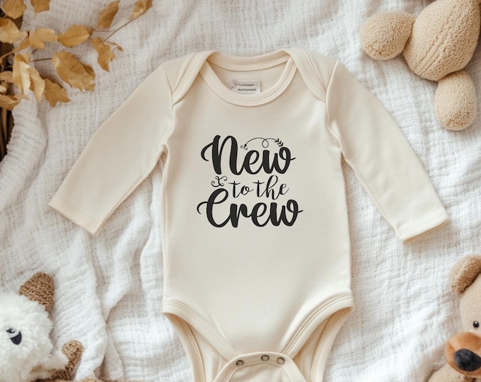 New to the Crew Baby Onesie, Adorable Custom Outfit Perfect for Newborns, Ideal Baby Shower Gift and New Parent Present