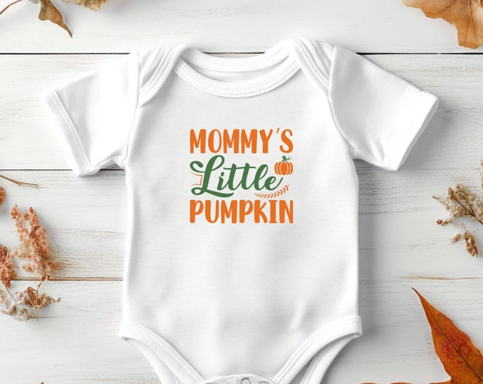 Mommy's Little Pumpkin Onesie | Adorable Baby Outfit for Fall and Halloween | Gift for Newborns | Cute Baby Announcement