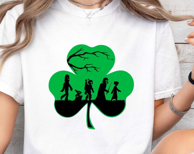 Disney Star Wars Characters Shamrock Shirt, St Patrick's Day Star Wars Lucky Sweatshirt, Disney Shamrock Gift, Disney Irish Shirt