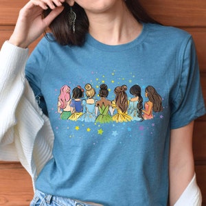 Comfort Colors Gift, Retro Disney Princess Shirt, Watercolor Princess Shirt, Disney Trip T-Shirt, Disney Princess, Disneyworld Princess Gift