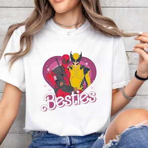 Cute Deadpool Wolverine Besties Forever Shirt, Wolverine Deadpool Movie Shirt, Superhero Best Friends Sweatshirts, Men&#39;s and Women&#39;s Shirt