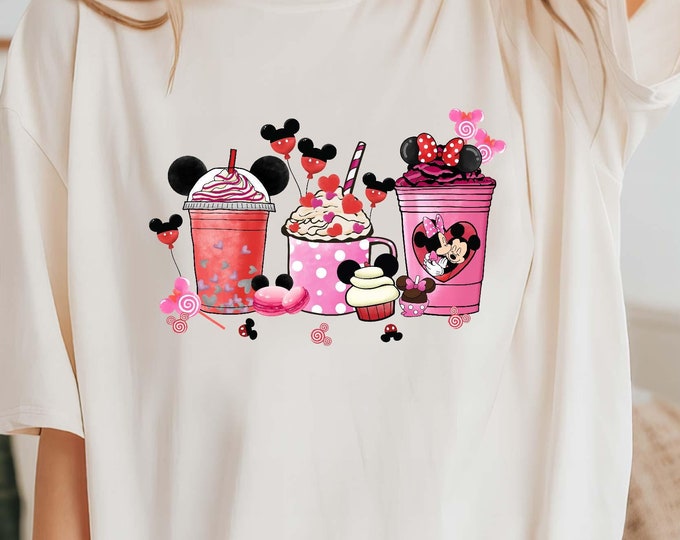 Valentines Day Disney Coffee Shirt, Mickey and Minnie Shirt, Disneyland Couple Shirt, Valentines Day Disney Sweatshirt, Disney Family Trip
