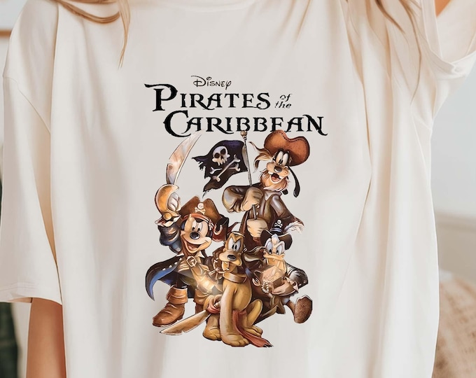 Vintage Pirates of the Caribbean Disneyworld Shirt, Mickey Pirates Shirt, Disneyworld Trip 2024 Shirt, Mickey Caribbean Shirt, Disney Cruise