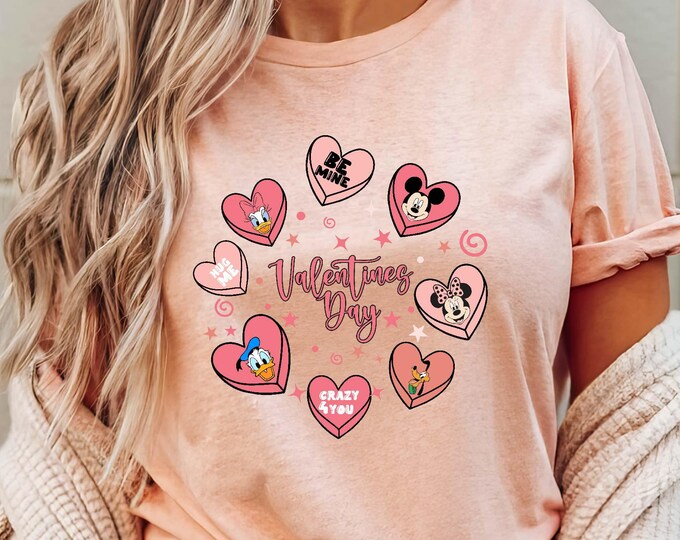 Disney Valentine's Day Shirt, Matching Valentines Shirt, Mickey And Minnie Friends Sweatshirt, Disney Valentine's T-Shirt, Valentines Gift