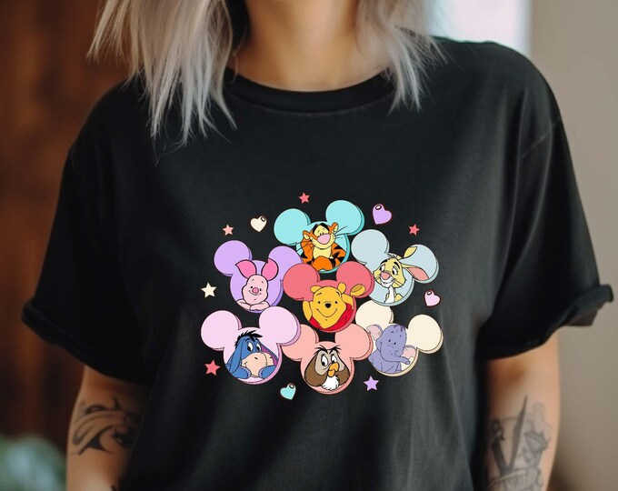 Disney Winnie The Pooh Valentines Day Shirt, Pooh Bear Valentines Day Hearts, Pooh Love Hoodie, Disney Valentines Day Party Tee