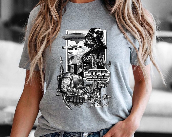 Disney Star Wars Galaxy Edge Shirt, Darth Vader Boba Fett Sweatshirt, Star Wars Day T-shirt, Disney Trip Shirt, Star Wars Fan Gift