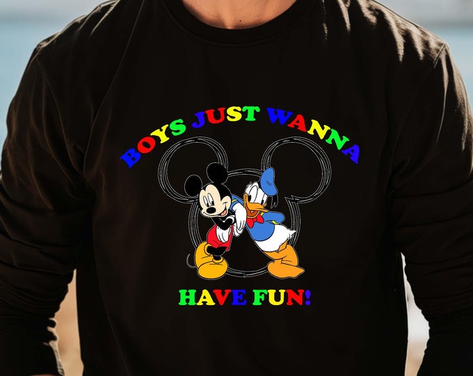 Disney Mickey Donald Shirt, Boys Just Wanna Have Fun Tee, Disney Besties Sweatshirt, Disneyworld Shirt, Disney Summer Shirt