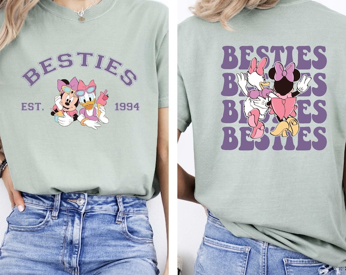 Minnie And Daisy Besties Comfort Colors® Shirt, Daisy Duck And Minnie Mouse Shirt, Magical Kingdom Shirt, Besties Shirt, Disney Besties Tee