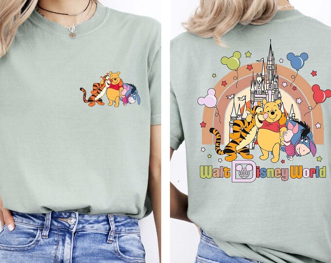 Retro Winnie The Pooh And Friends Shirt, Disney Pooh Shirt, Pooh Bear And Co Tee, Winnie The Pooh Comfort Colors Shirt, Disney Family Shirt