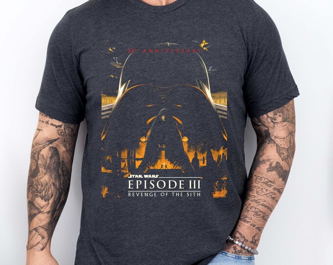 Vintage Revenge of the Sith 20th Shirt, Anakin Skywalker Comfort Colors® Tee, Darth Vader Star Wars Shirt, Jedi Episode III Anniversary Shir