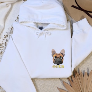 Dog Doodle Embroidered T-shirt | Custom Embroidered Shirt | Dog Custom Embroidery Sweater| Perfect Dog Mom Embroidered T-shirt