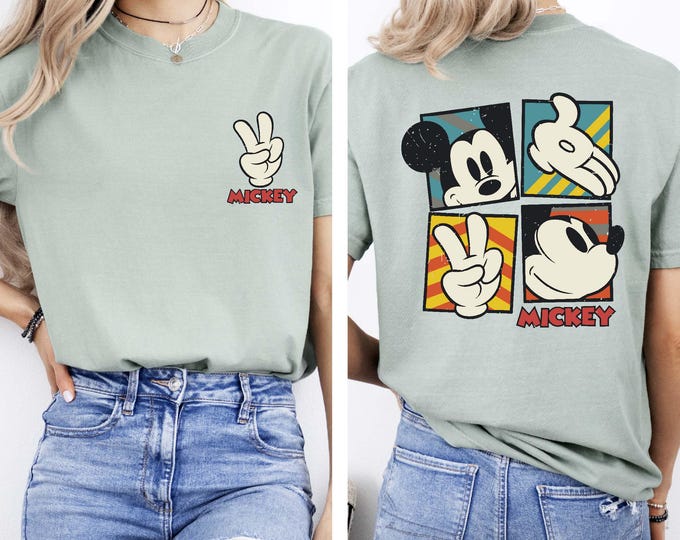 Mickey Mouse Shirt, Vintage Disney Mickey Hand Shirt, Disney Vacation Shirt, Disneyland Trip Shirt, Magic Kingdom Tee, Classic Mickey Shirt