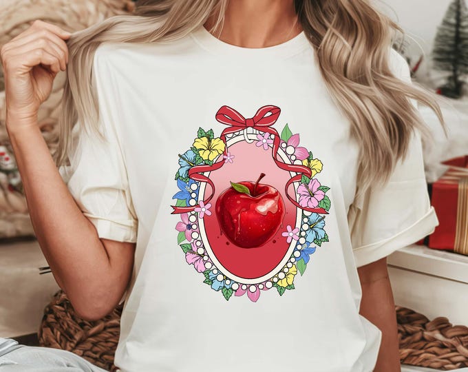 Comfort Colors® Snow White Symbol Shirt, Vintage Snow White Coquette Bow T-shirt, Disneyland Shirt, Magic Kingdom Shirt