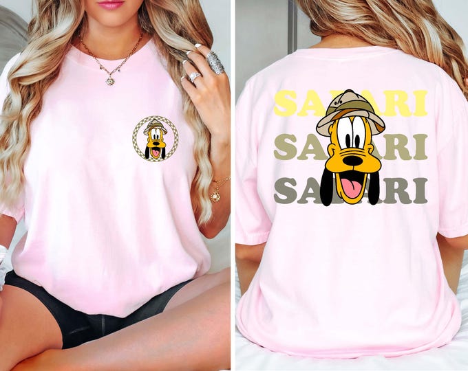 Pluto Safari Shirt, Animal Kingdom Shirt, Epcot Shirt, Magic Kingdom Shirt, Disney Birthday Gift, Disneyland Shirt, Disneyworld Shirt