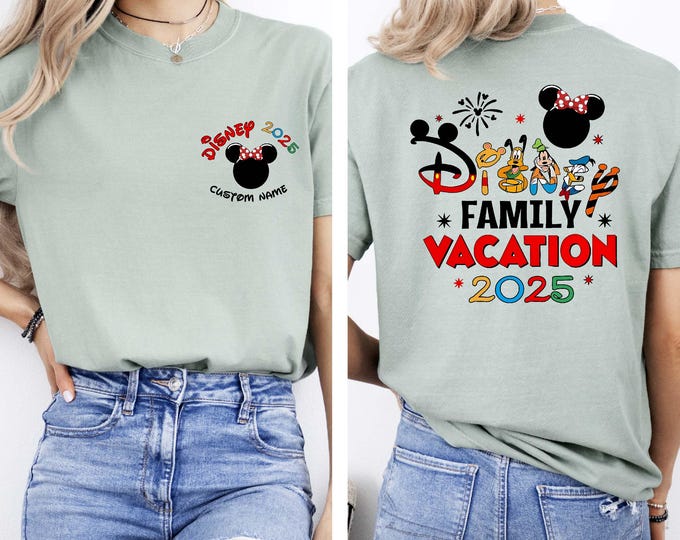 Custom Disney Family Trip Shirt 2025, Disney Vacation Shirt, Disney Family Vacation Shirt, Personalized Disney Trip Shirt, Disneyworld Shirt