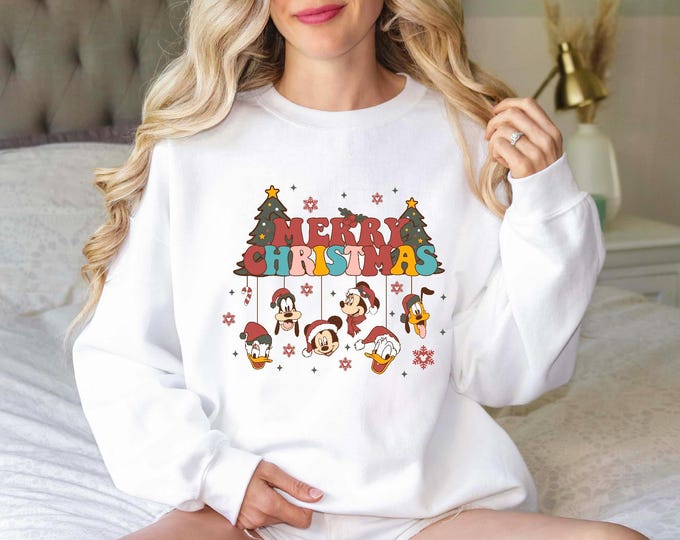 Mickey & Friends Disney Christmas Shirt, Vintage Christmas Sweatshirt, Mickey's Very Merry Christmas Shirt, Disneyland Trip Gift Shirt