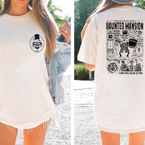 Vintage Haunted Mansion Two-Sided Comfort Colors T-shirt, Stretching Room Shirt, Haunted Mansion 1969 Shirt, Disneyland Halloween