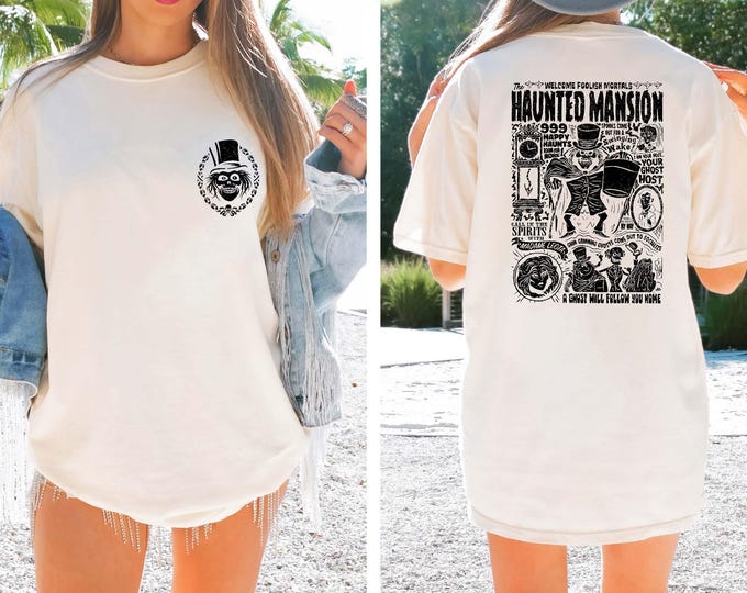 Vintage Haunted Mansion Two-Sided Comfort Colors T-shirt, Stretching Room Shirt, Haunted Mansion 1969 Shirt, Disneyland Halloween