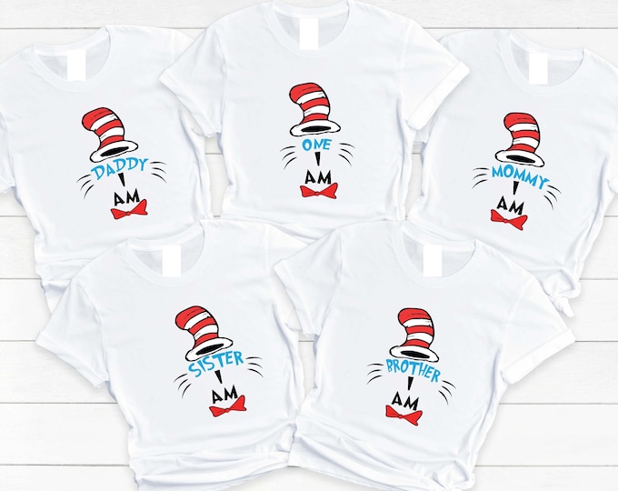 The American Cat T-Shirt, Cat First One I Am Shirt, Customized Family Birthday Shirt, Cat Shirt, Doctor Cat Shirt, Family Reunion Shirts