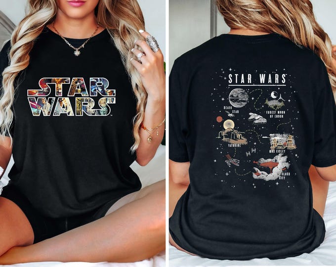 Star Wars Planets Simple Shirt, Star Wars Planets Tour T-shirt, Star Wars Shirts, Disney Star Wars Tee, Star Wars Gift shirt, Galaxy's Tee